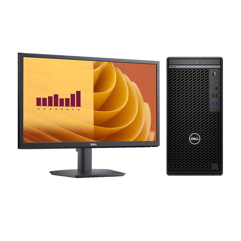 Picture of Dell OptiPlex 7010 - 12th Gen Intel Core i3-12100 Mini Tower (8GB DDR4/ 512GB SSD/ Ubuntu No DVD Drive/ 3 Years Dell Onsite Warranty) + Dell 22" (55.88 cm) E2225H Monitor